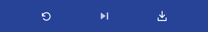 Three buttons in Pandora's own toolbar: replay, skip and download